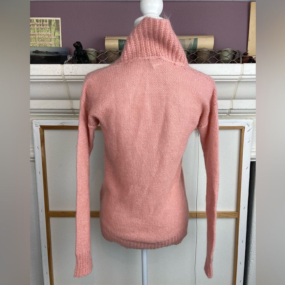 J.Crew oversized feminine shawl neck snuggly pink sweater 💕more like M - Picture 3 of 8